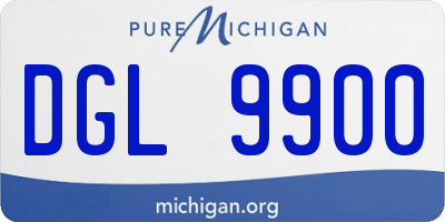 MI license plate DGL9900