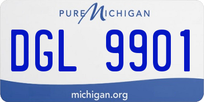 MI license plate DGL9901
