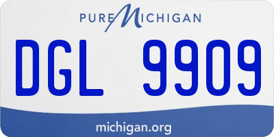 MI license plate DGL9909
