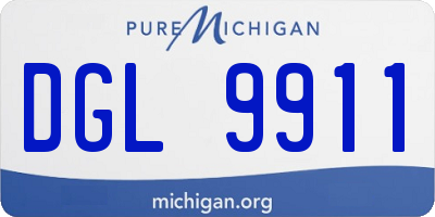 MI license plate DGL9911