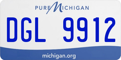 MI license plate DGL9912