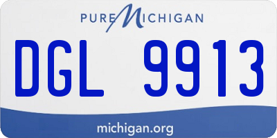 MI license plate DGL9913