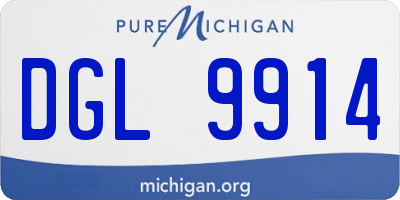 MI license plate DGL9914