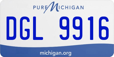 MI license plate DGL9916