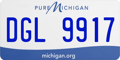 MI license plate DGL9917