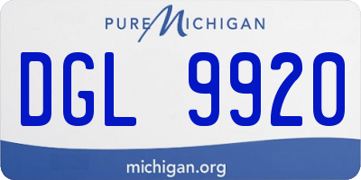 MI license plate DGL9920