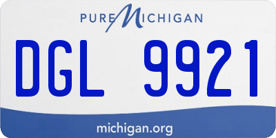 MI license plate DGL9921