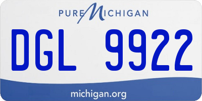 MI license plate DGL9922