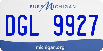 MI license plate DGL9927