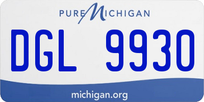 MI license plate DGL9930