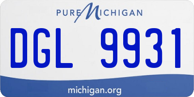 MI license plate DGL9931