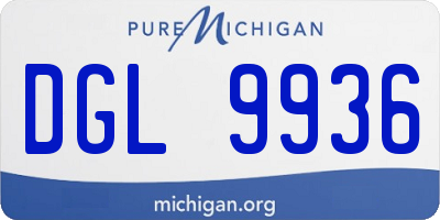 MI license plate DGL9936