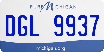 MI license plate DGL9937