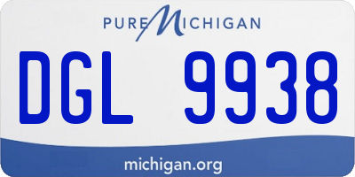MI license plate DGL9938