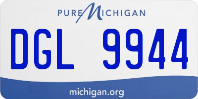 MI license plate DGL9944