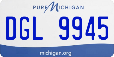 MI license plate DGL9945