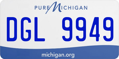 MI license plate DGL9949