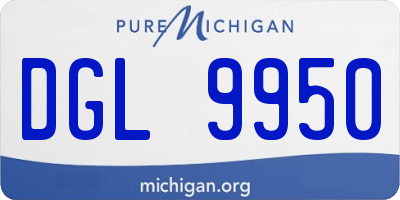 MI license plate DGL9950