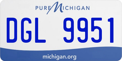 MI license plate DGL9951