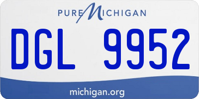MI license plate DGL9952