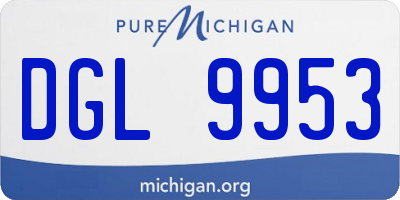 MI license plate DGL9953