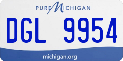 MI license plate DGL9954