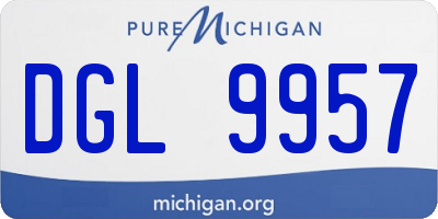 MI license plate DGL9957
