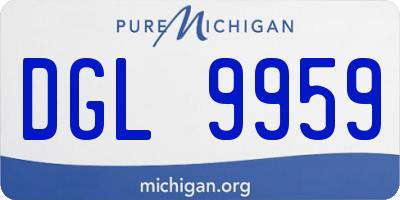 MI license plate DGL9959
