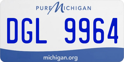 MI license plate DGL9964