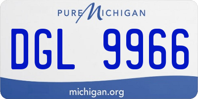 MI license plate DGL9966