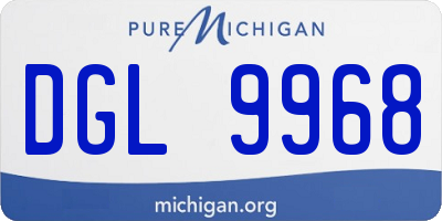 MI license plate DGL9968