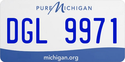 MI license plate DGL9971