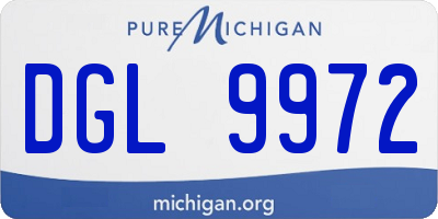 MI license plate DGL9972