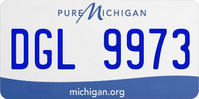 MI license plate DGL9973