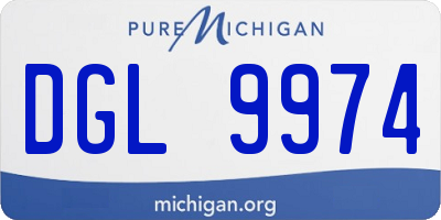 MI license plate DGL9974