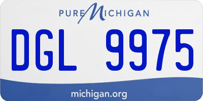 MI license plate DGL9975