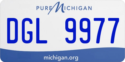 MI license plate DGL9977