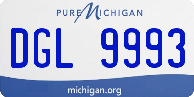 MI license plate DGL9993