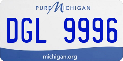 MI license plate DGL9996