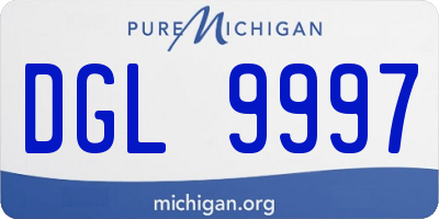 MI license plate DGL9997