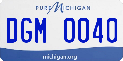 MI license plate DGM0040