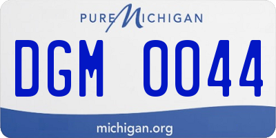 MI license plate DGM0044