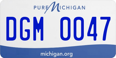 MI license plate DGM0047