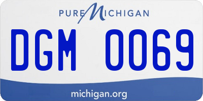 MI license plate DGM0069