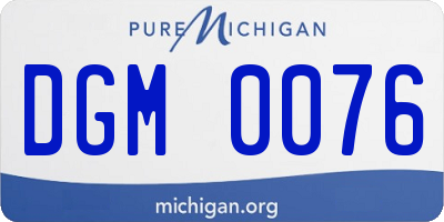MI license plate DGM0076