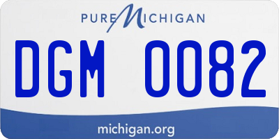 MI license plate DGM0082
