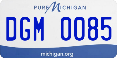 MI license plate DGM0085