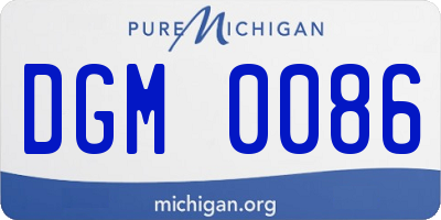 MI license plate DGM0086