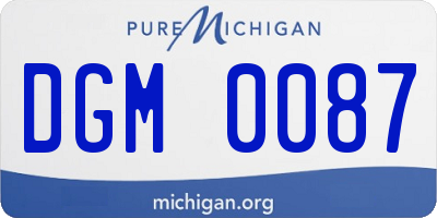 MI license plate DGM0087