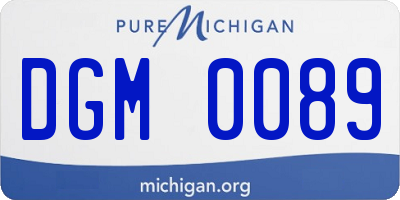 MI license plate DGM0089